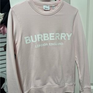 Burberry Light Pink Crew Neck Sweater